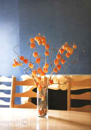 contemporary specialist decoration intense blue glaze on walls 