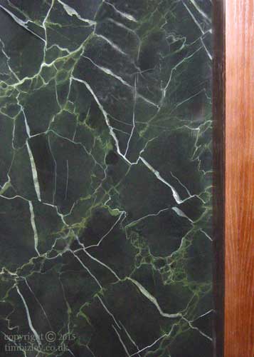 marble paint effect creating a green marble wall