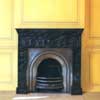 faux marble with black with white viens on fire surround