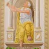 allegorical architectural mural painted on canvas