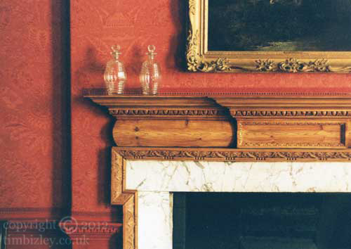wood graining paint effect to create antique pine fire surround